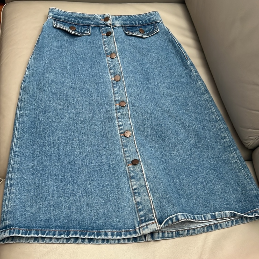 Zara Blue Denim Skirt